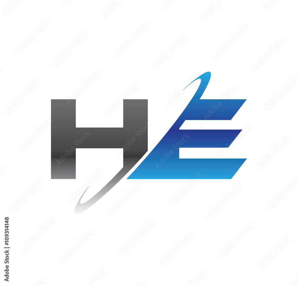 he initial logo with double swoosh blue and grey he initial logo with double swoosh blue and grey