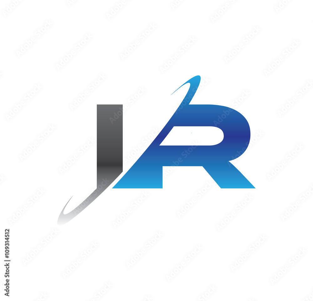 ir initial logo with double swoosh blue and grey ir initial logo with double swoosh blue and grey