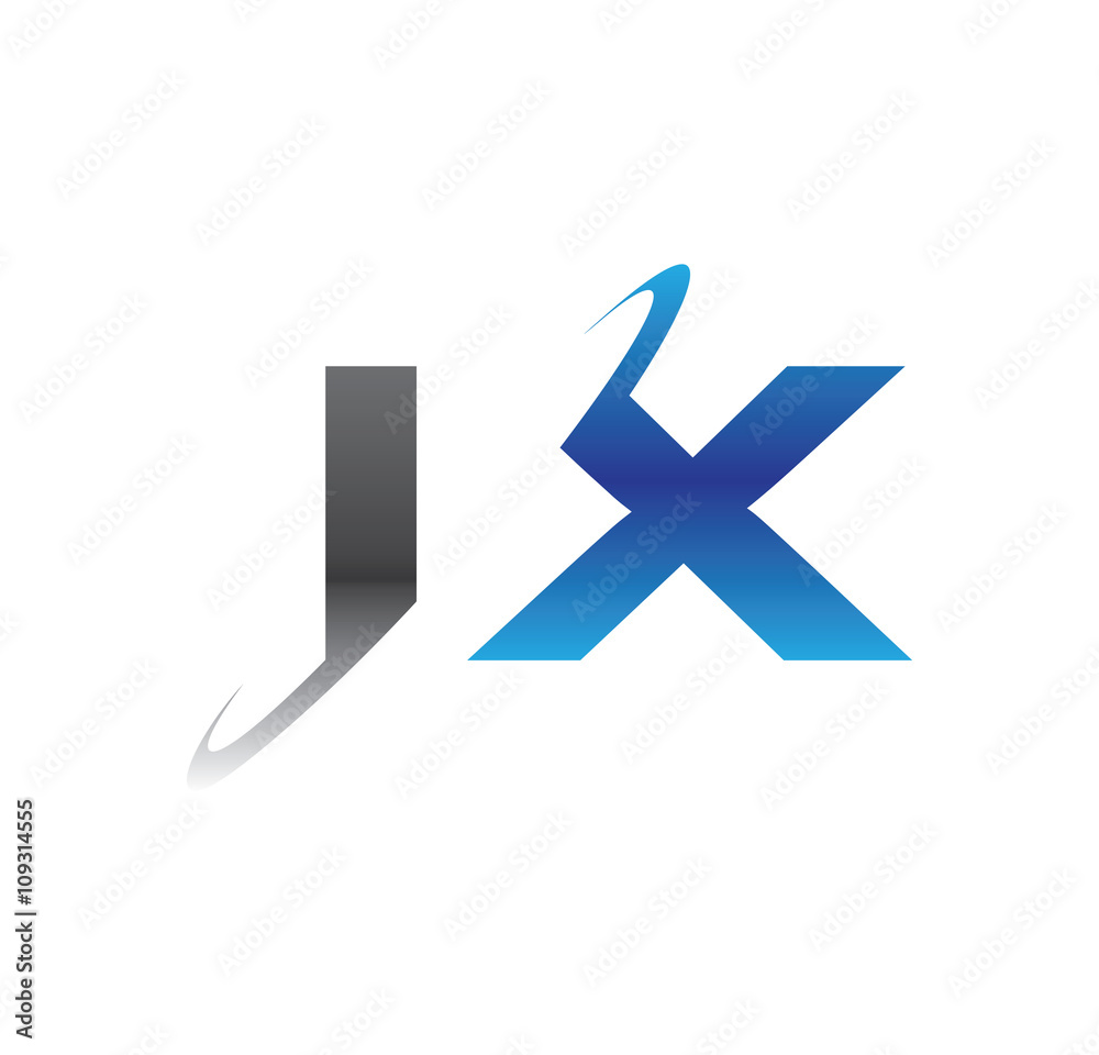 ix initial logo with double swoosh blue and grey ix initial logo with double swoosh blue and grey