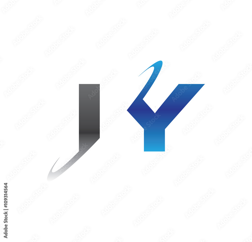 iy initial logo with double swoosh blue and grey iy initial logo with double swoosh blue and grey