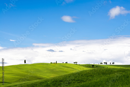 View of the scenic Tuscan countryside