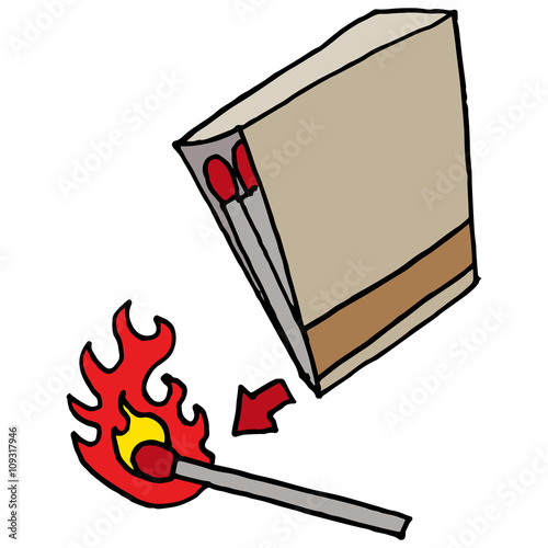 Lighting a match on a matchbook