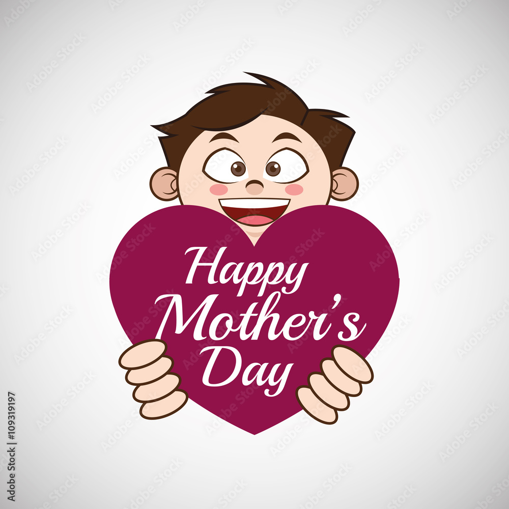 Happy mothers design. white background. celebration concept Happy mothers design. white background. celebration concept
