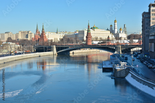 Moscow river and the Kremlin.