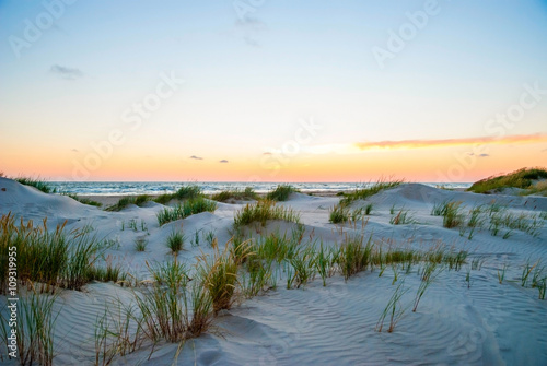 View on sand dunes of Liepaja beach