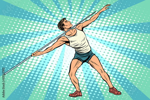 Javelin thrower athletics summer sports games