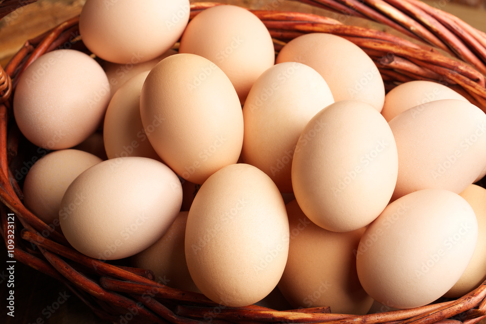 eggs in the basket neatly folded and ready for the Easter holida eggs in the basket neatly folded and ready for the Easter holida