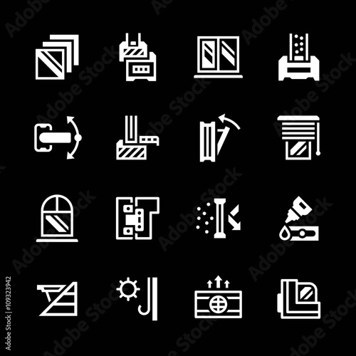 Set icons of modern window