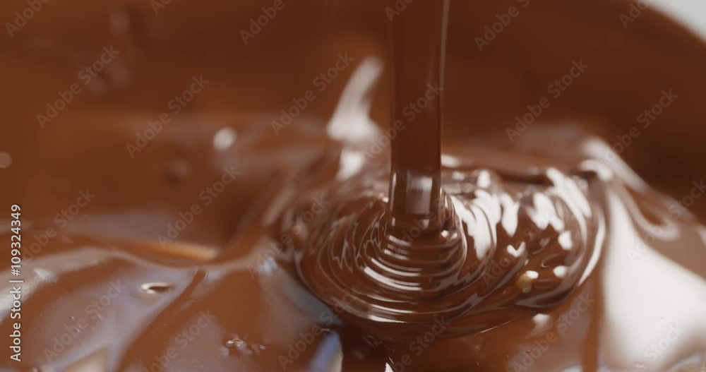 dark melted chocolate flow, prores 4k footage