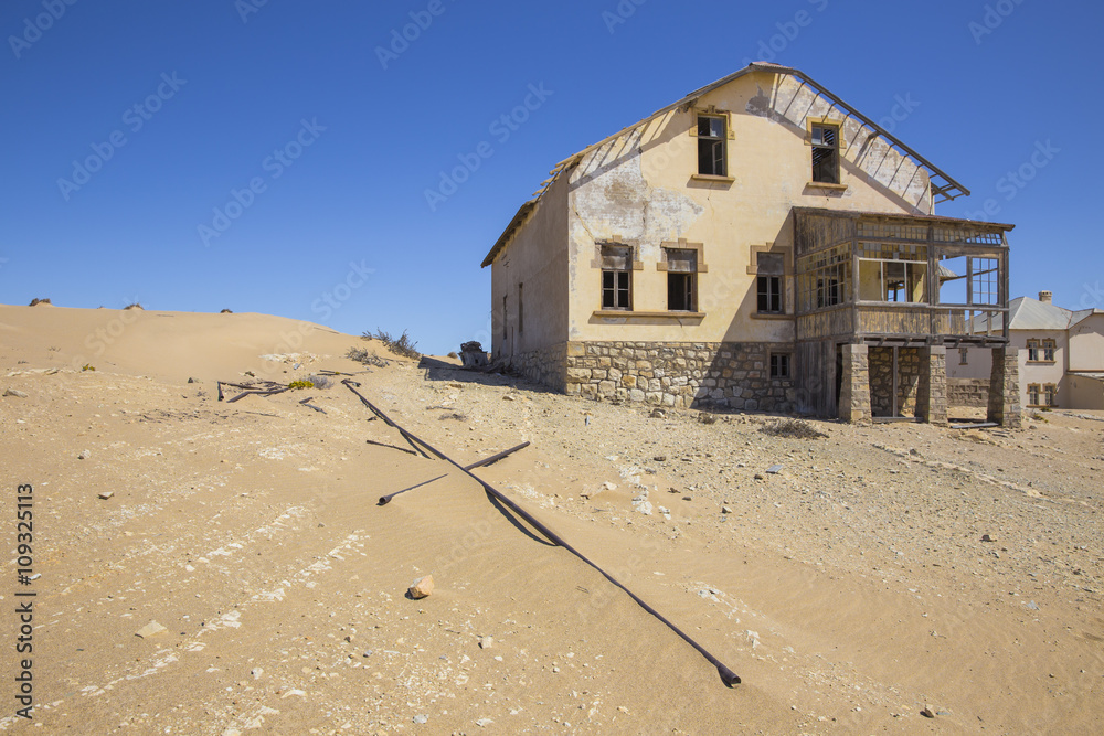 Abandoned houses in Kolmanskop, Namibia Abandoned houses in Kolmanskop, Namibia
