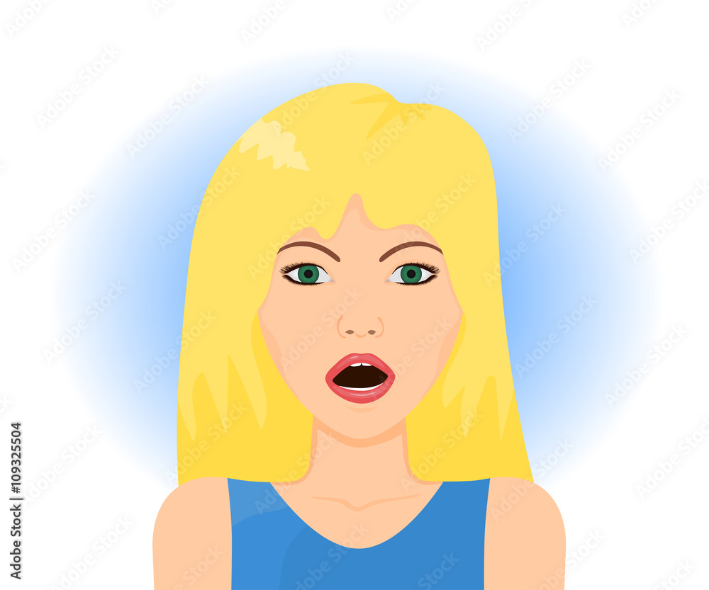 Surprised blond woman Surprised blond woman