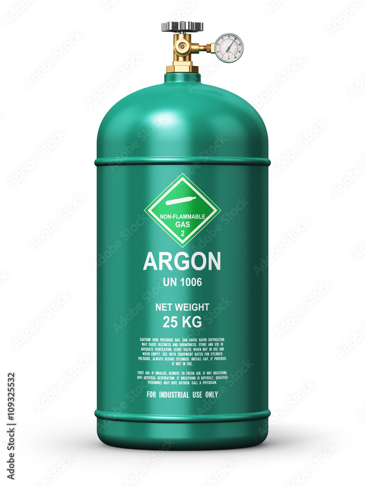 Liquefied argon industrial gas container Stock Illustration