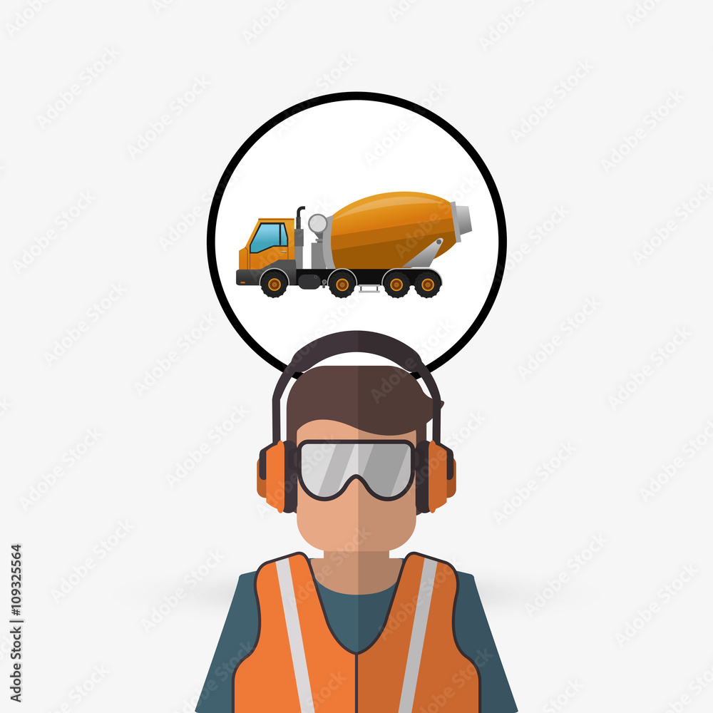 Under construction design. truck concept. repair icon