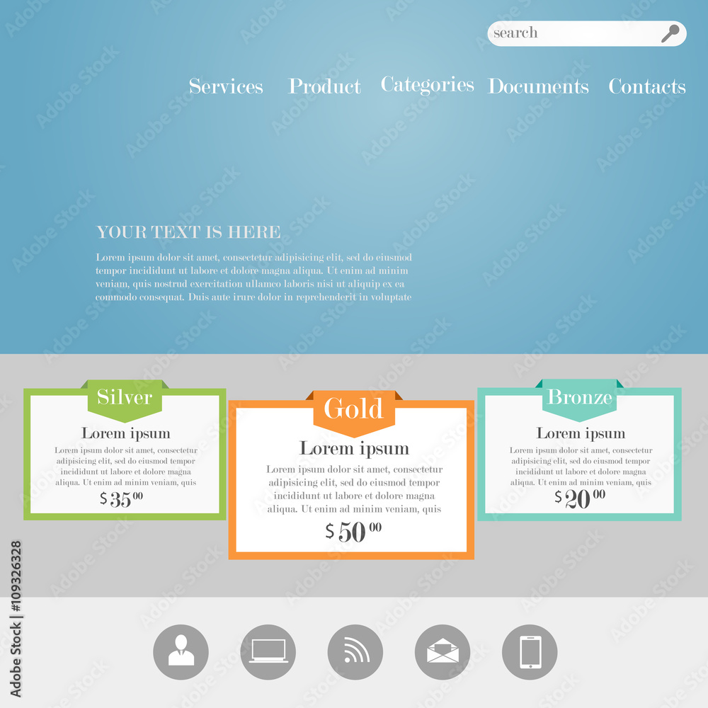Obraz premium Web site design template