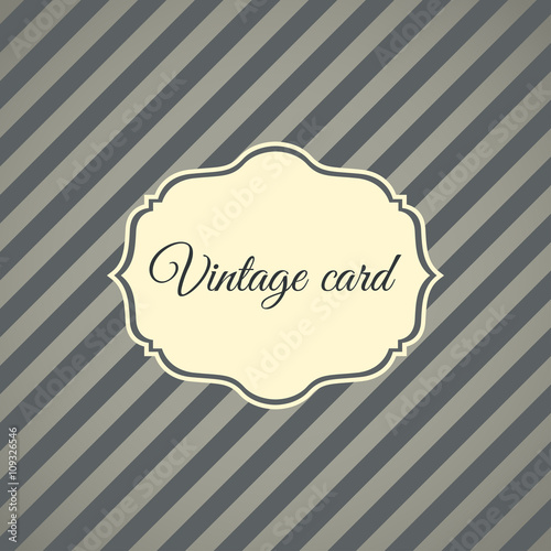 Vintage invitation card.Vector design.