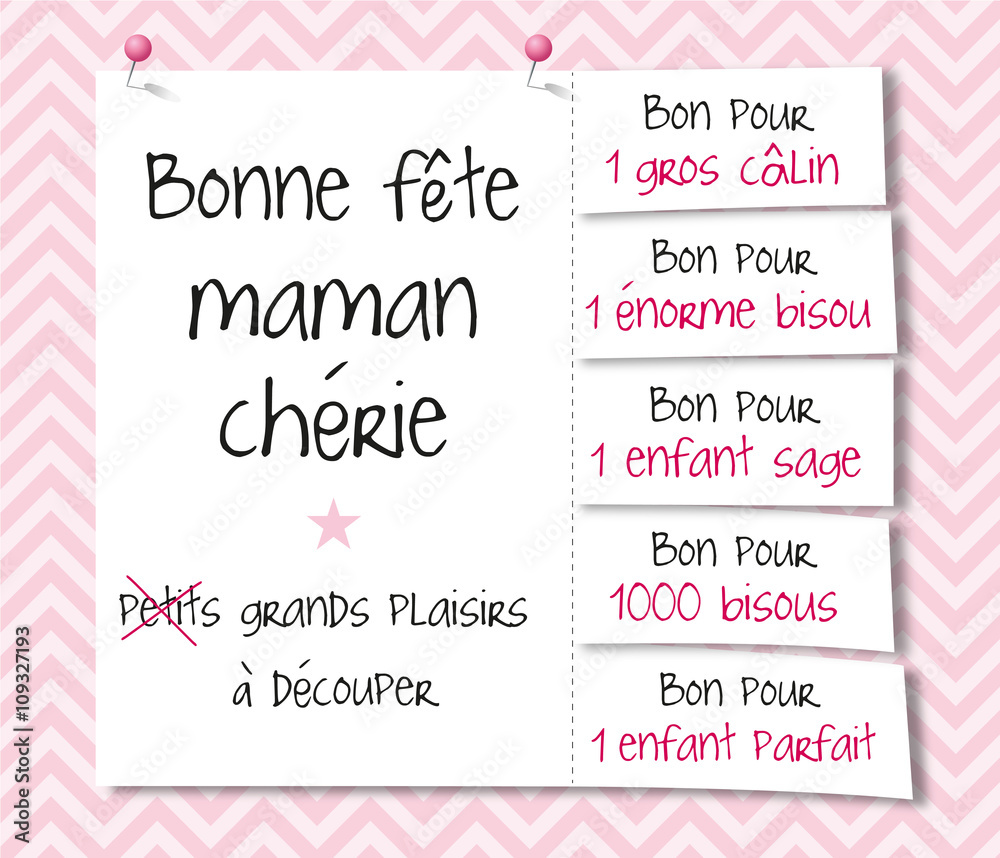 Obraz premium Fête des mères languettes à découper-2