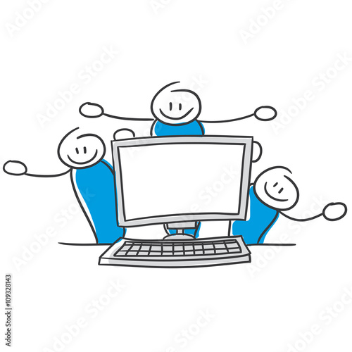 Stick Figure Series Blue / Computerclub