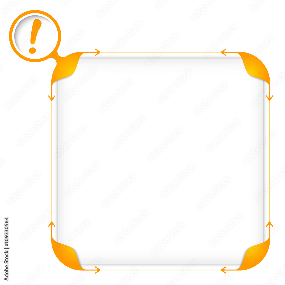 Text box to fill your text and exclamation mark Text box to fill your text and exclamation mark