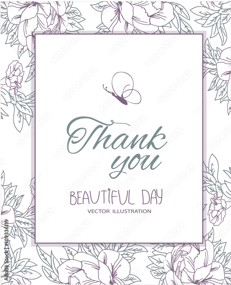  beautiful delicate women's solid pattern lilac colors and decals thank you abstract floral background