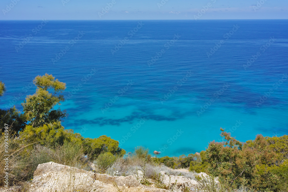 Amazing view of Kokkinos Vrachos Beach, Lefkada, Ionian Islands, Greece