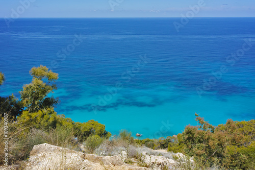 Amazing view of Kokkinos Vrachos Beach  Lefkada  Ionian Islands  Greece