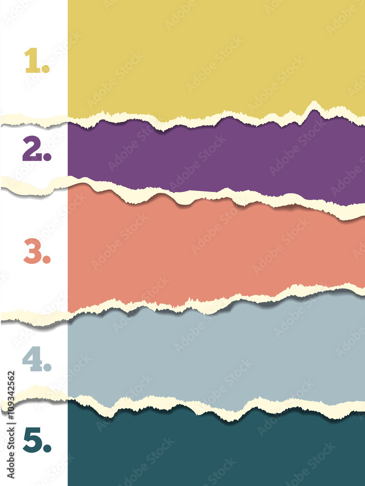 Several layers of ripped paper, using as a background. Vector ripped paper elements. Several layers of ripped paper, using as a background. Vector ripped paper elements.