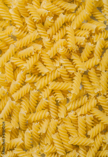 Spiral macaroni background food and drink concept