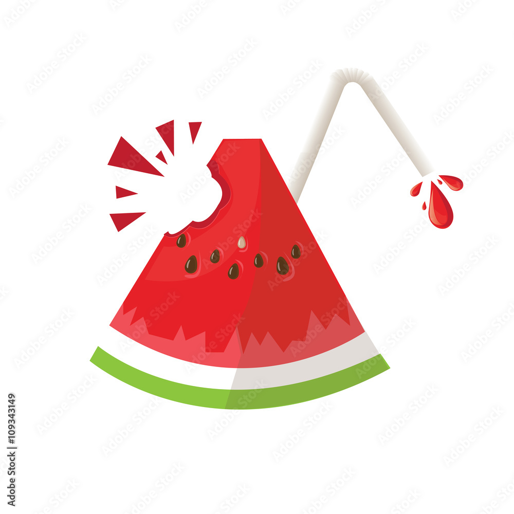 illustration. watermelon on white background. illustration. watermelon on white background.