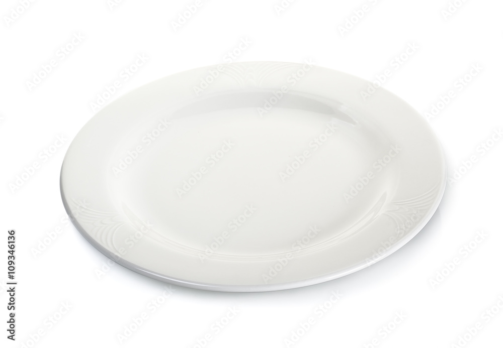 white plate isolated on a white background white plate isolated on a white background