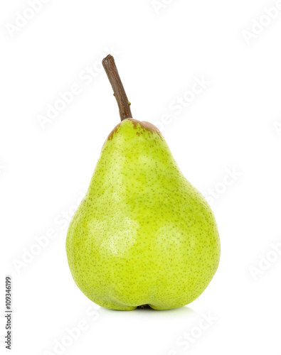 green pear isolated on a white