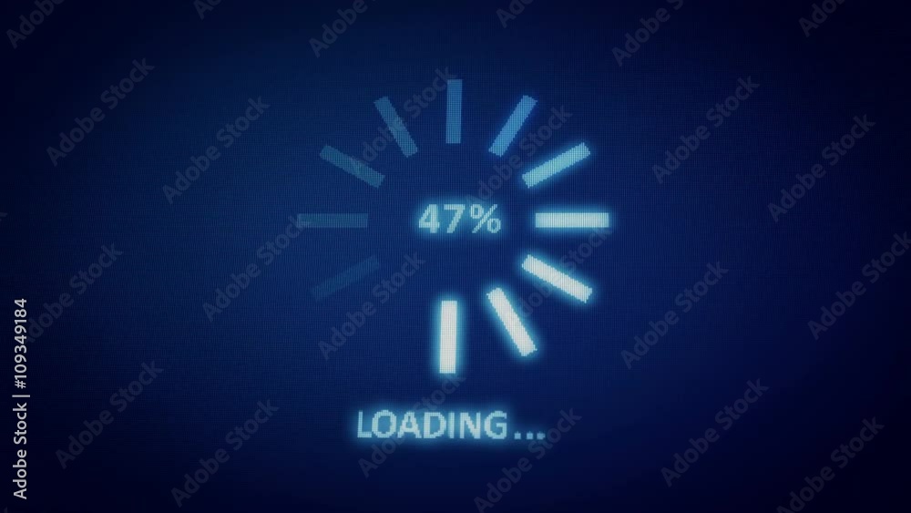 Loading Process to Complete Blue Screen - 4K Resolution Loading Process to Complete Blue Screen - 4K Resolution