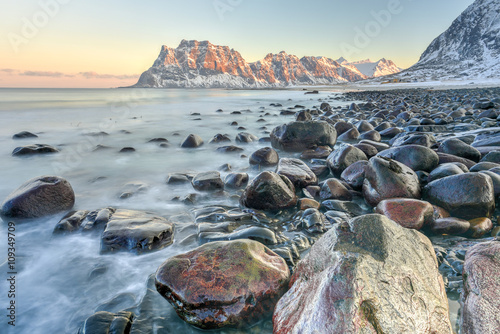 Utakleiv Beach, Lofoten Islands, Norway photo