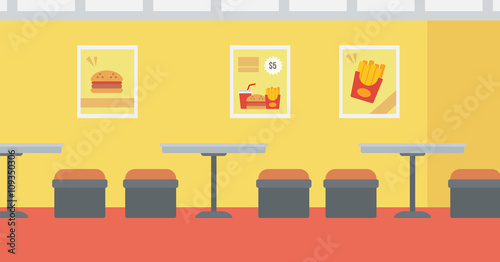 Background of fast food restaurant.