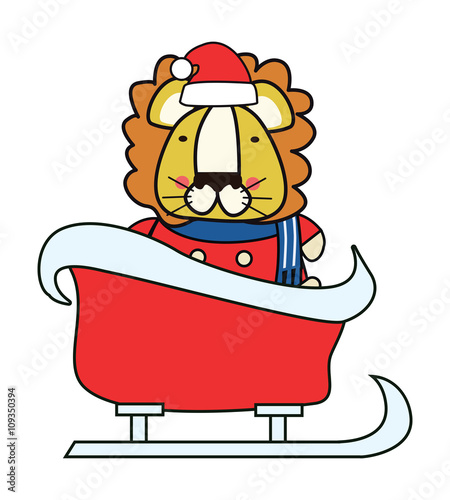 cute animals celebrating Christmas