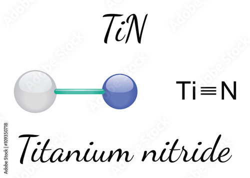 TiN titanium nitride molecule
