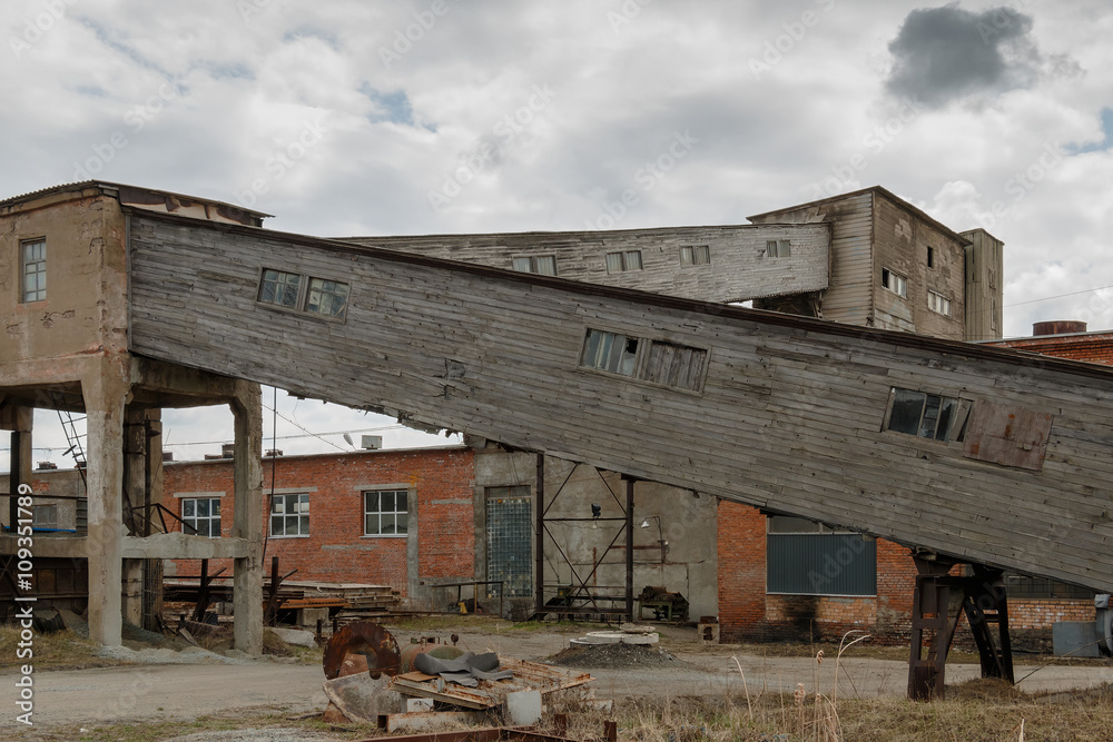 Wooden gallery at plant