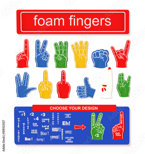 Foam finger set
