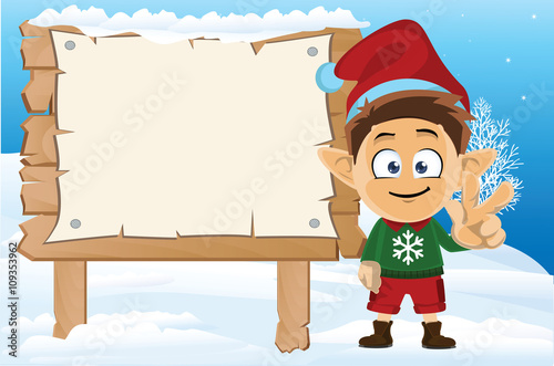 Cute and funny santa elves