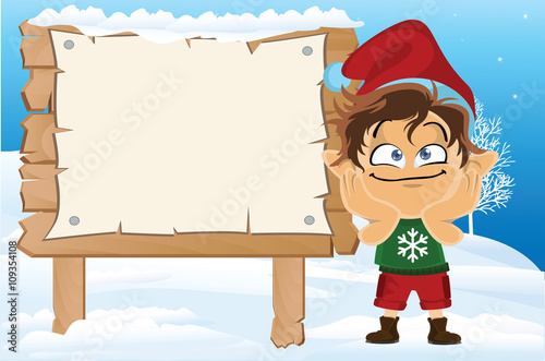 Cute and funny santa elves