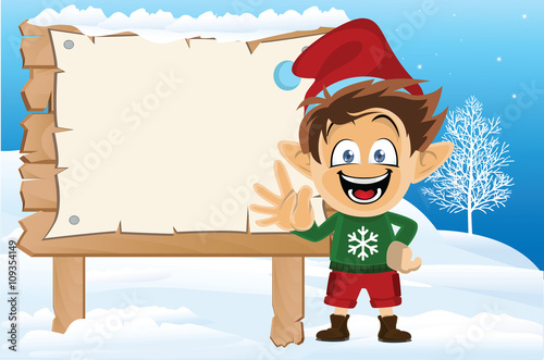 Cute and funny santa elves