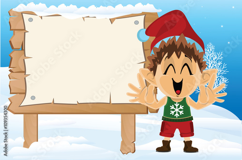 Cute and funny santa elves