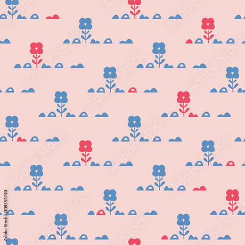 abstract seamless pattern with flowers