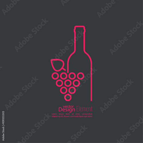 Grapevine leaves icon. Vector