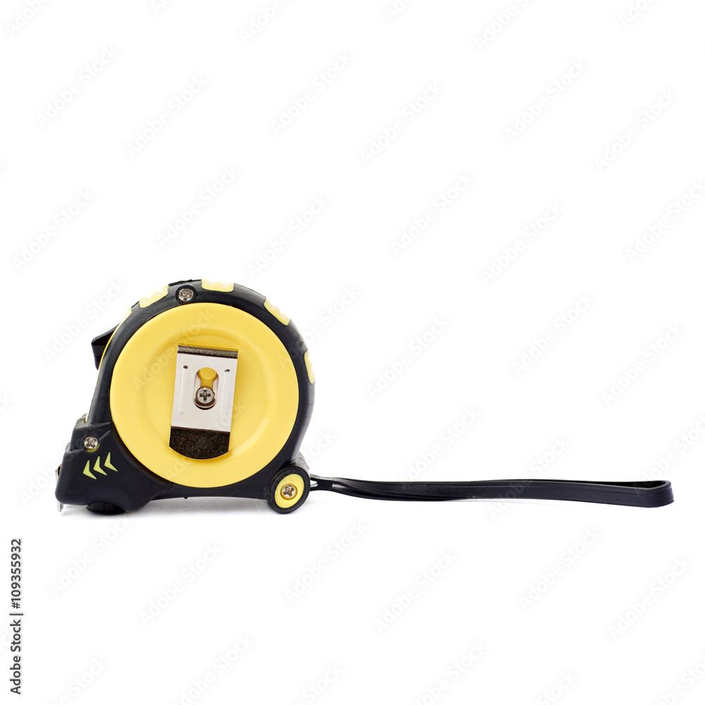 Measuring tape over isolated white background Measuring tape over isolated white background