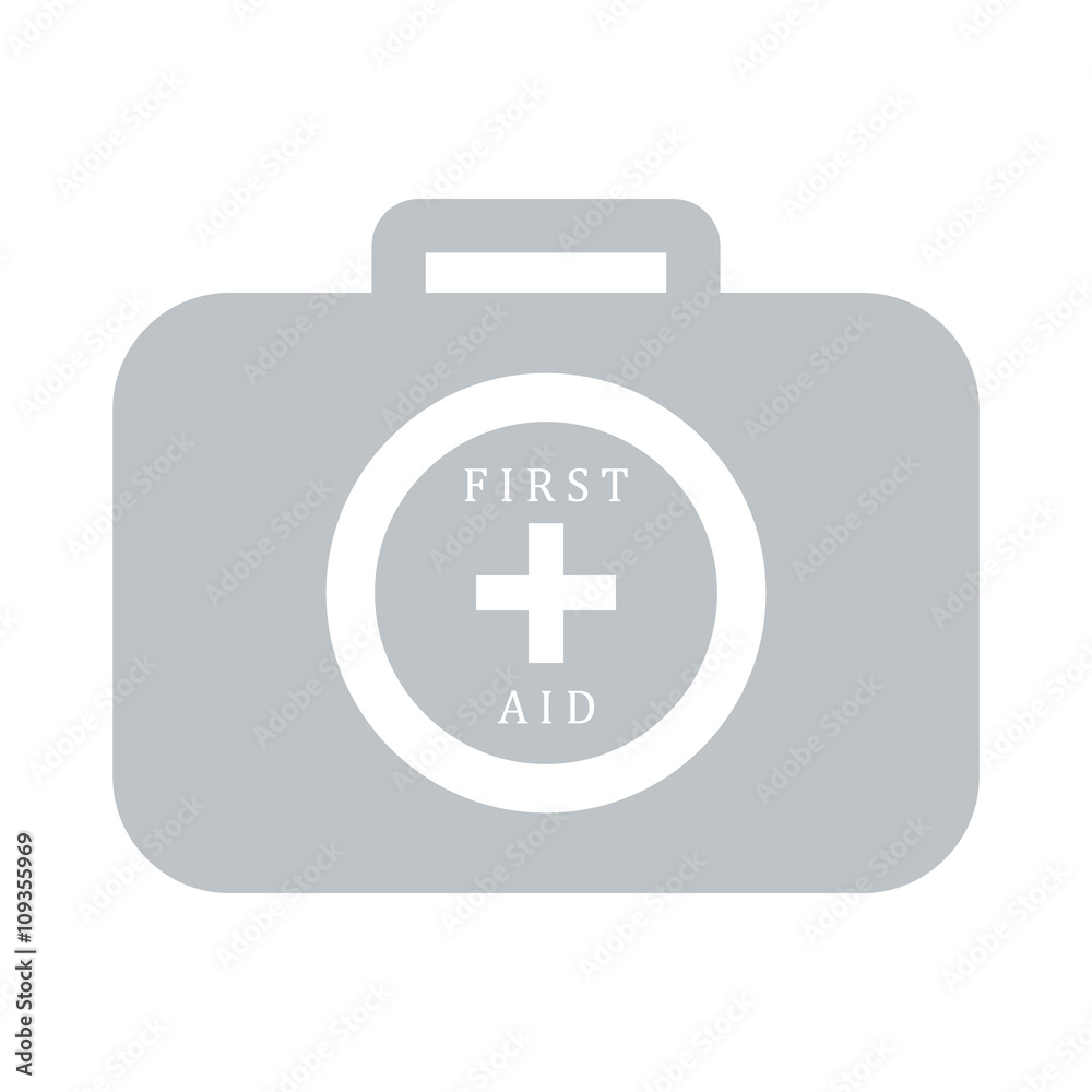 Fototapeta premium Stylized icon of a colored first aid kit