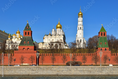 Moscow Kremlin, view from Moscow-river. Russia