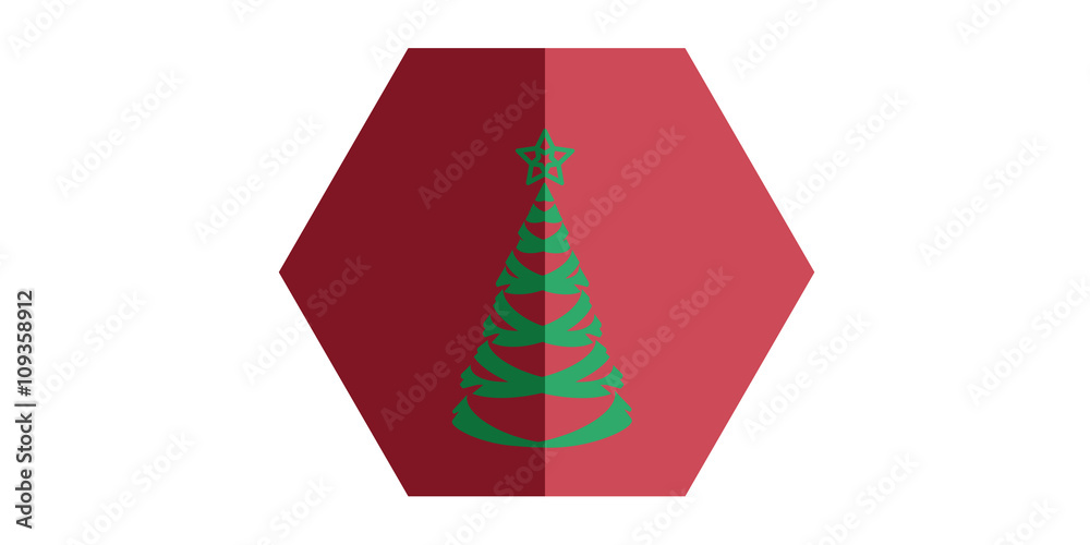 Card with cut out christmas tree silhouette Card with cut out christmas tree silhouette