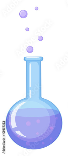 Beaker filled with chemical substance