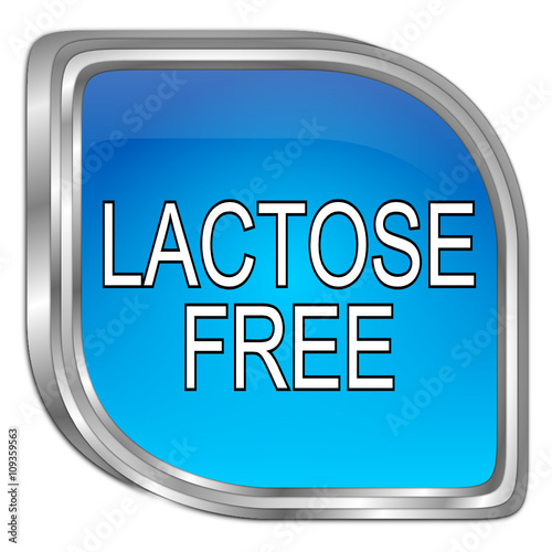Lactose free Button - 3D illustration