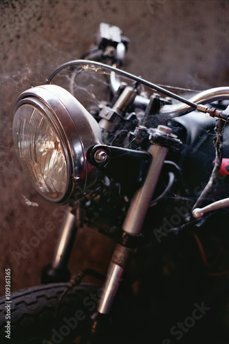 Beautiful details on vintage motorcycle